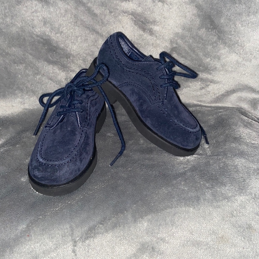 Navy Suede Genuine Hush Puppies Toddler Size 5